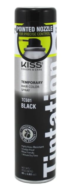 Tintation Temporary Hair Color Spray, Black, 2.82 oz (Black, 3)