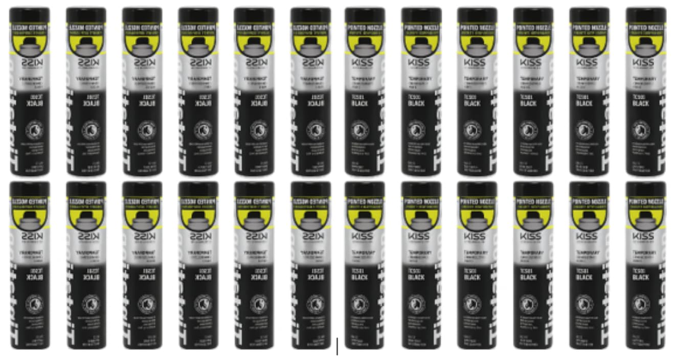 Tintation Temporary Hair Color Spray, Black, 2.82 oz (Pack of 24)