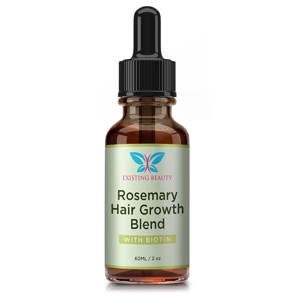 Rosemary Oil for Hair Growth - Biotin & Natural Blend by Existing Beauty - Stimulates Scalp, Nourishes Roots, Promotes Thicker, Fuller Hair for Women & Men - 2.02 fl oz by Existing Beauty
