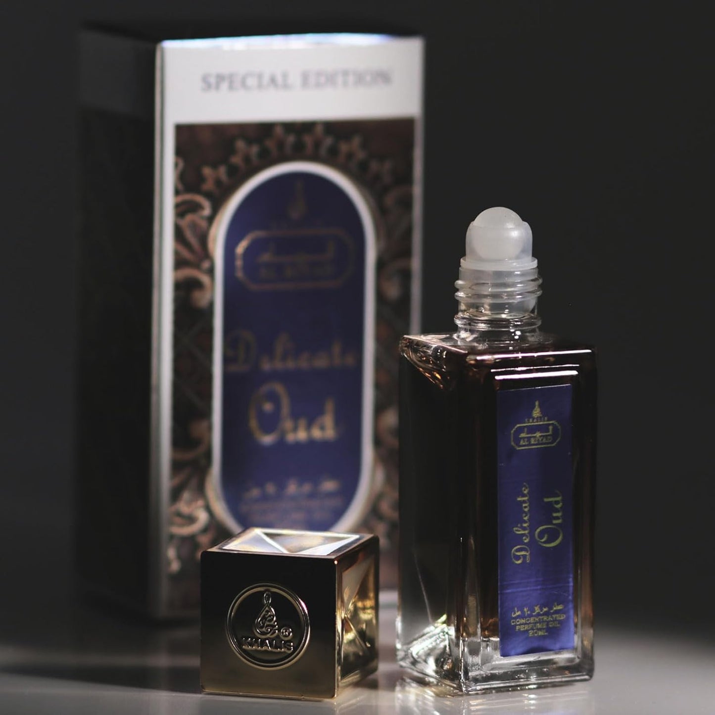 Maison d'Orient DELICATE OUD by ALRIYAD 20ML Oriental Woody Perfume Oil Roll-On - A Unisex Scent of Sophistication and Tradition. Travel Perfume Bottle. Travel Stuff
