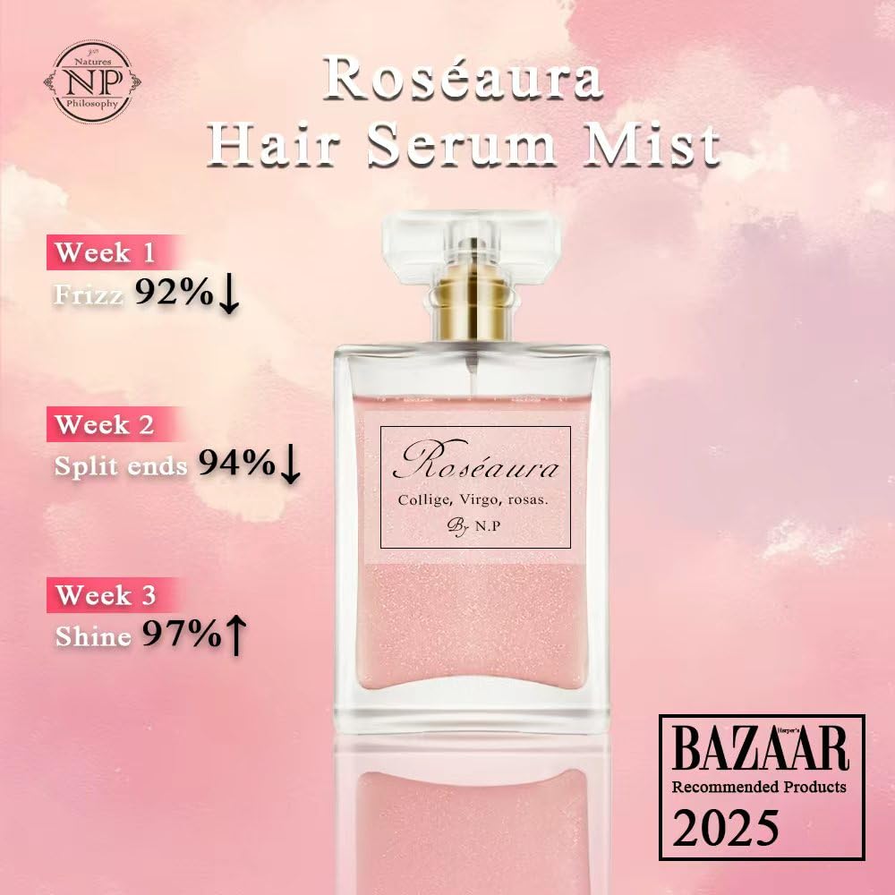 NP NATURES PHILOSOPHY Hair Perfume, Leave-in Hair Serum & Shine Spray for Women, Anti-Frizz Hair Care, Lightweight Leave-in Conditioner & Glossier Hair Perfume oils - 1.7 Fl oz