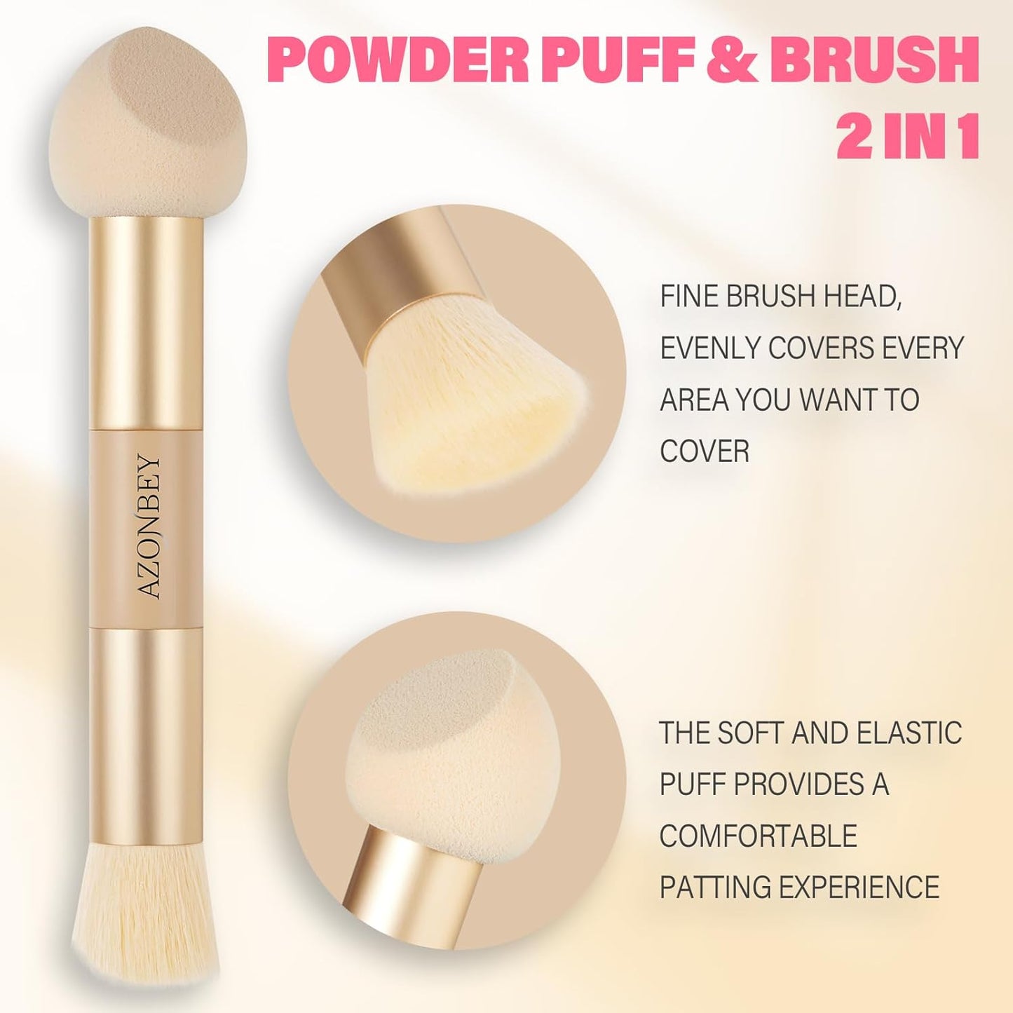 Root Touch Up Sets,Hairline Powder for Women Cover Up- Hairline Concealer for Thin and Thinning Hair, Water & Sweat Resistant,Contain Azonbey Makeup Brush (Black, Med-Makeup Brush)