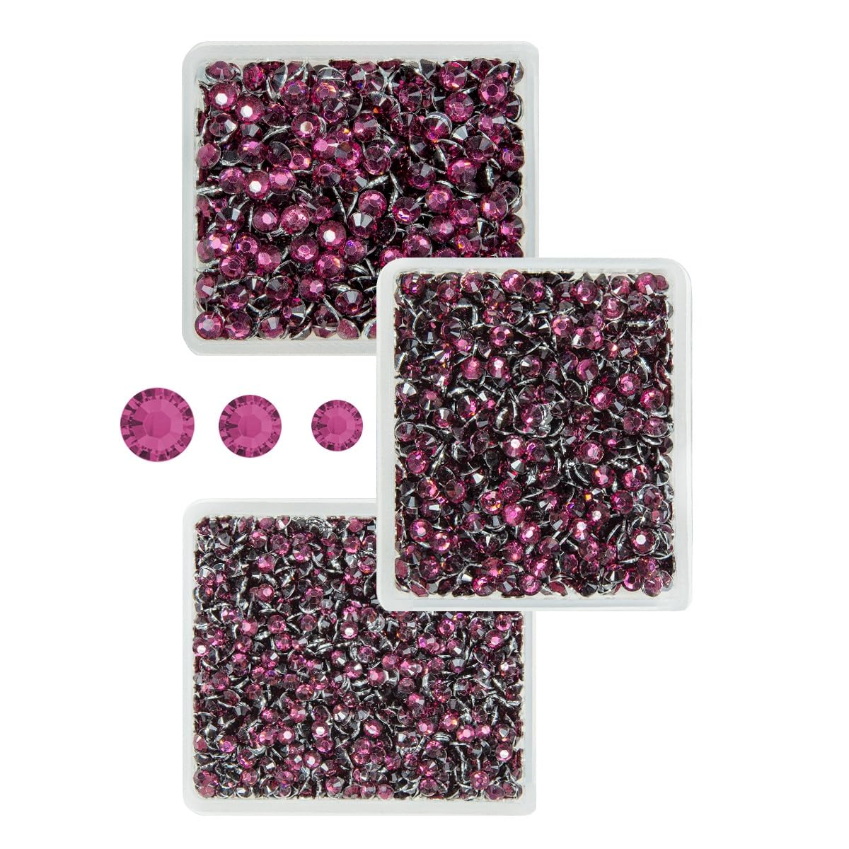 Wine Purple Crystal Resin Rhinestones for Crafting Burgundy Flatback Stones 3mm 4mm 5mm Non-Hotfix Diamonds Crystals Gems Charms Supplies for Nails Face Eyes Makeup Tumblers Bottles DIY Crafts