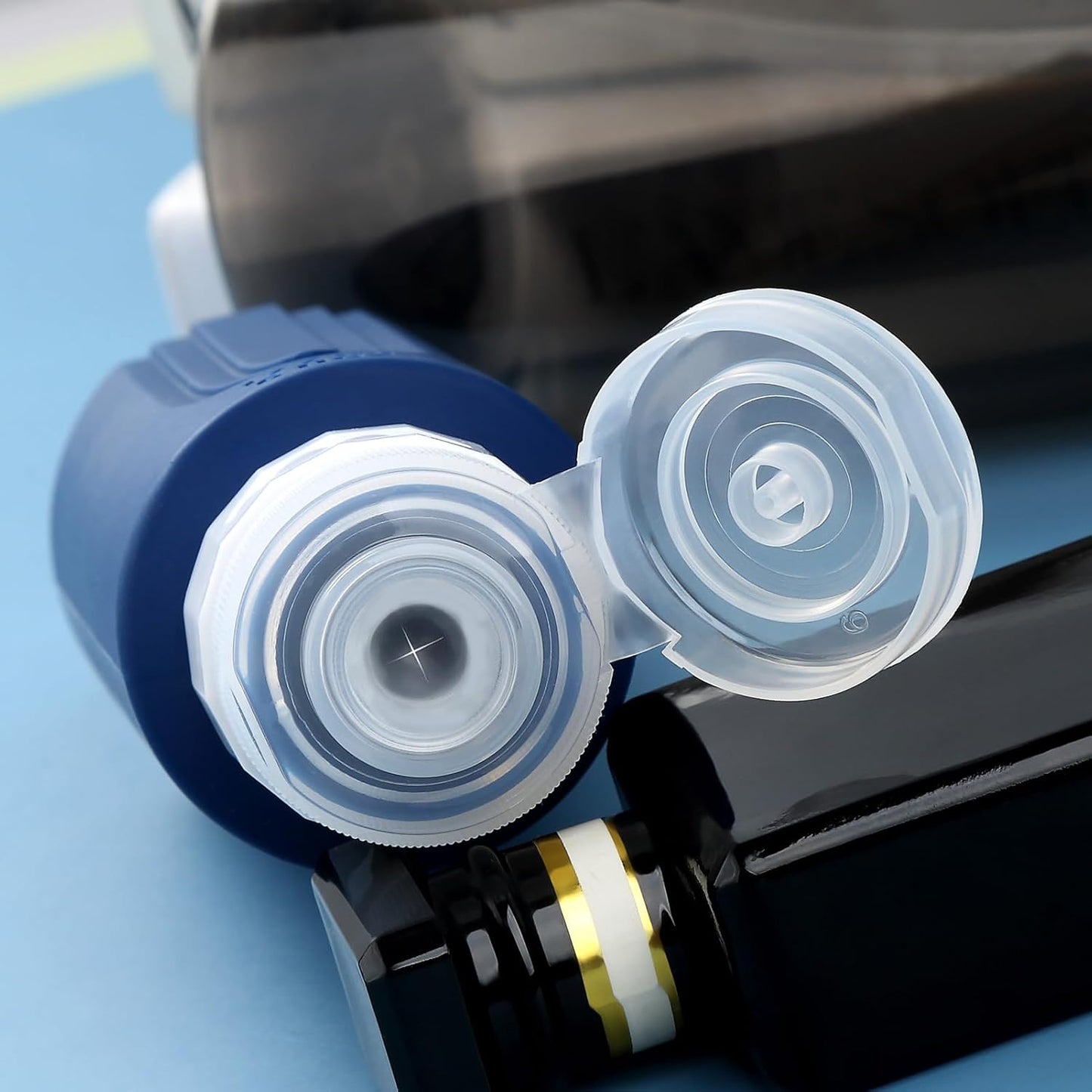 Travel Bottles for Toiletries, Large 6oz Oversize Containers, BPA Free Leak Proof Tubs Refillable Liquid Traveler Accessories with Toiletry Bag for Cometic Shampoo and Lotion Soap (4 Pack)