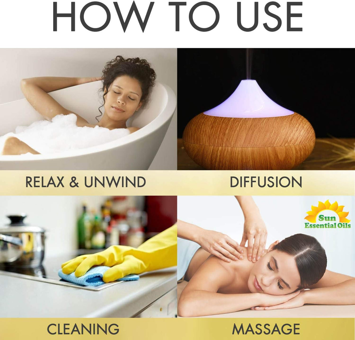 Sun Essential Oils Tangerine Essential Oil 4oz - Pure Tangerine Aromatherapy Oil