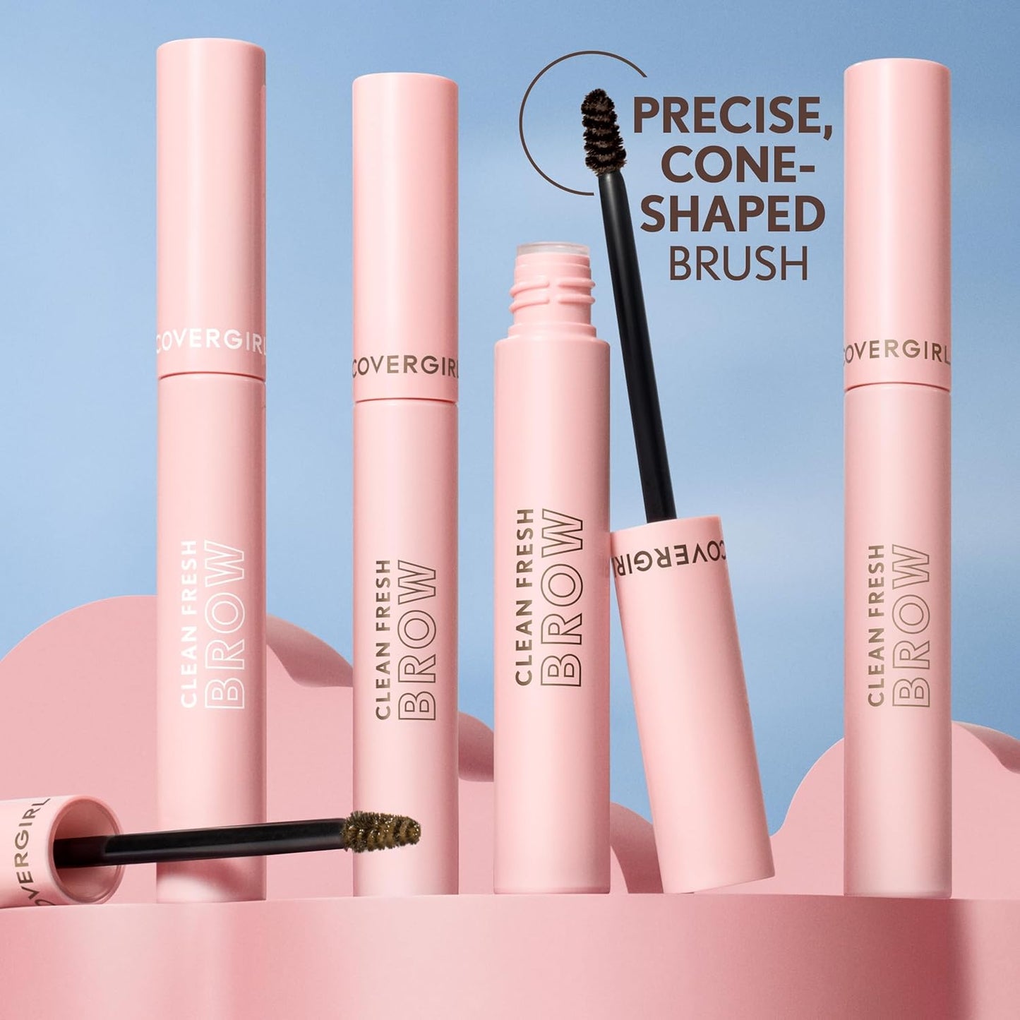 Covergirl Clean Fresh Brow Enhancer, 100 Clear, Gel Wax, Flexible Hold, Non-Sticky, Non-Crunchy, All-Day Wear, Vegan Formula, 0.19oz