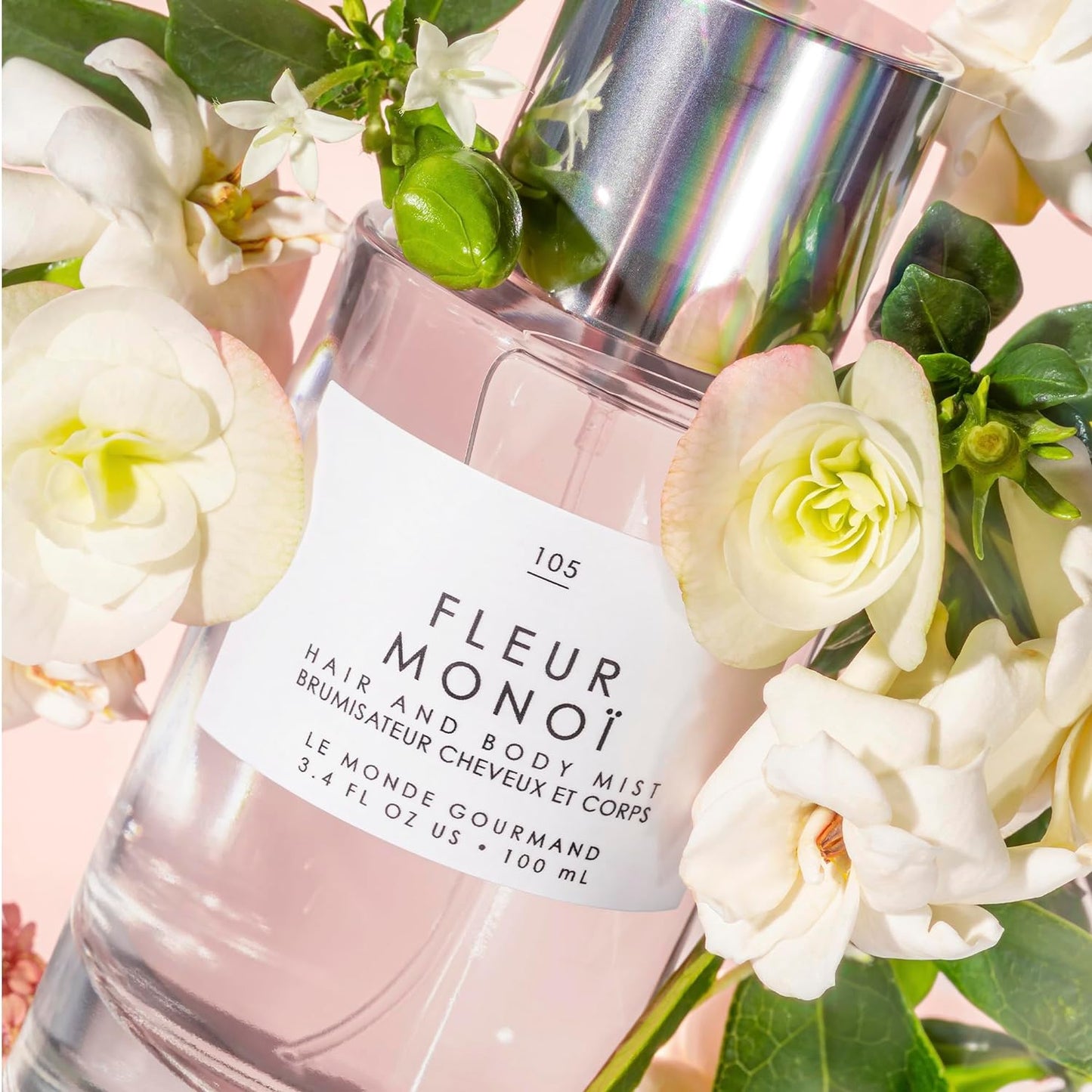 Le Monde Gourmand Fleur Monoi Hair & Body Mist - 3.4oz (100ml) - Floral, Coconut Fragrance Notes